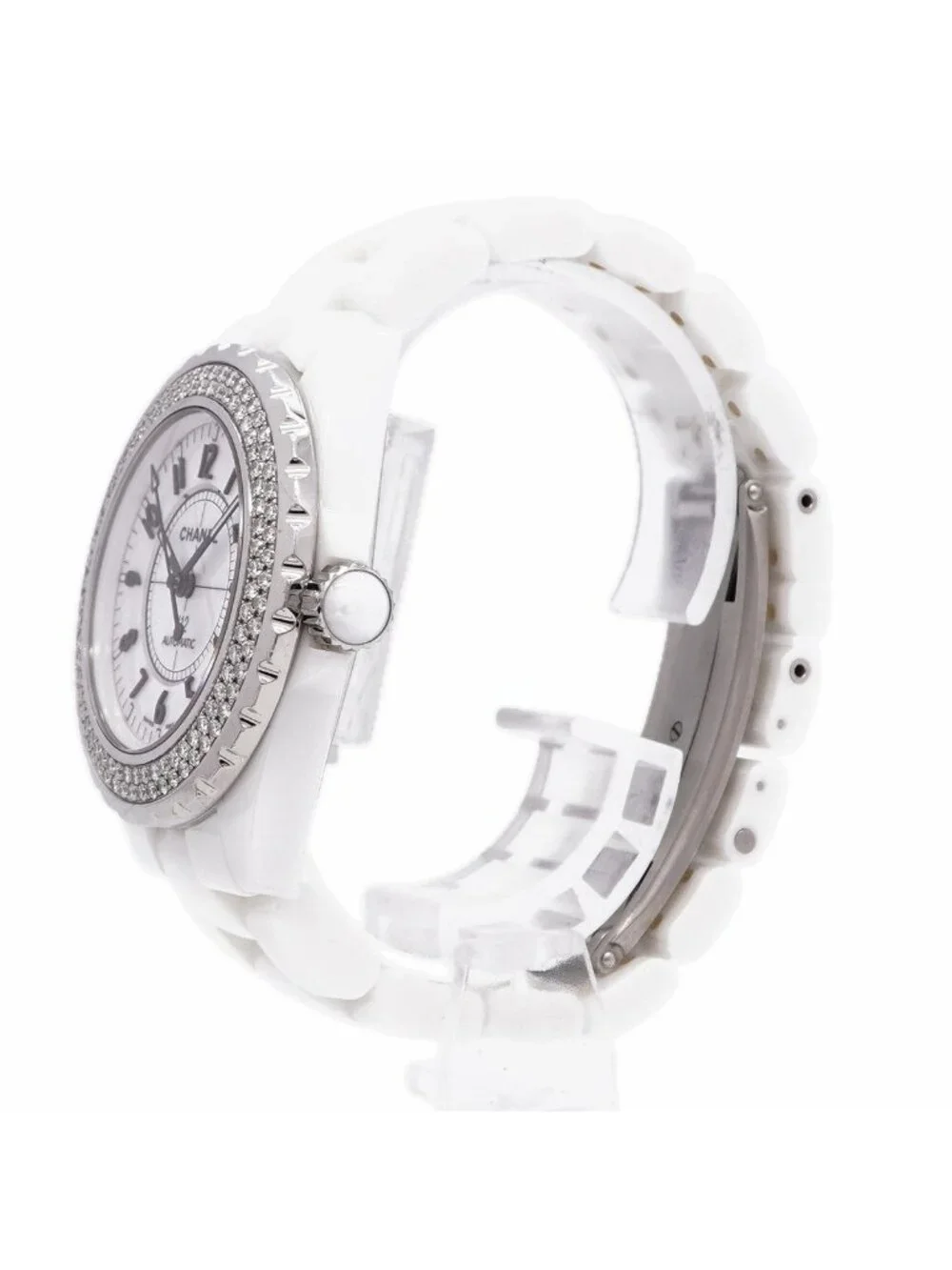 Chanel Diamond Bezel White Dial Watch